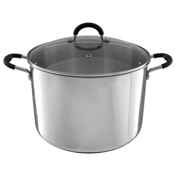 12 Quart Stock Pot-Stainless Steel Pot, Lid by Classic Cuisine