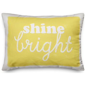 Shine Bright Yellow 14x20 Spun Poly Pillow