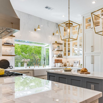 Calacatta Umber Marble Slab Kitchen Counters