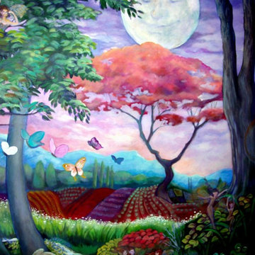 Mural, children's room, custom (detail)