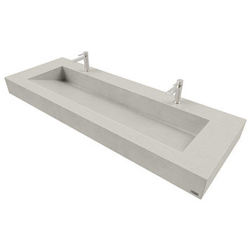 60" ADA Floating Concrete Ramp Sink, Concrete