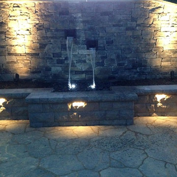 Rear Hardscape and Water Feature - Annapolis, MD