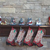 Cast Iron Christmas Stocking Holders, 4-Piece Set