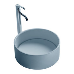 ADM Bathroom Design - ADM Circular Countertop Sink, White, 16" - Bathroom Sinks