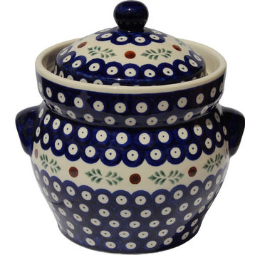 Polish Pottery Fermenting Crock Pot 7 Cups, Pattern Number: 242
