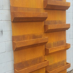 Modular walls ,planters and ponds in Corten , stainless and powder coated steel. - Products