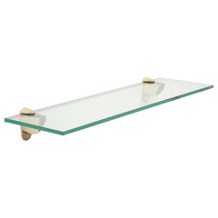 Heron Floating Clear Glass Shelf - Contemporary - Bathroom Shelves