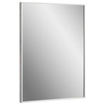 Design Element - Vera 24 in. x 32 in. Modern Rectangle Framed Brushed Steel Wall Mount Mirror - The Vera mirror collection by Design Element provides a beautiful finishing touch to your home decor. Available in different finishes and shapes, all Vera mirrors features a lightweight and durable steel frame. While these modern styled mirrors are perfect to pair up with your bathroom vanity, they are also an excellent choice for other rooms in your home such as bedrooms, living rooms and hallways.
