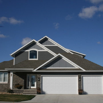 Modern Rambler Home--Front View