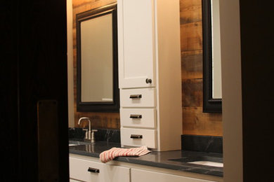 Inspiration for a rustic bathroom remodel in Other