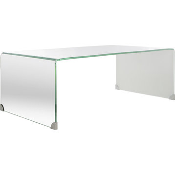 Crysta Ombre Glass Coffee Table - Clear, White