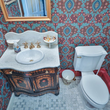 Bathroom Remodeled with new bathroom sinks, tile fixtures, vanity and glass door