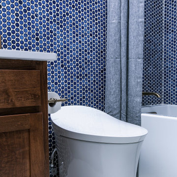 Navy and White Stunning Bathroiom