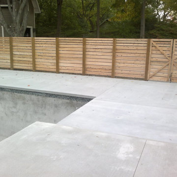 Horizontal boards cedar fences