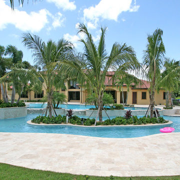 Water Resort Style Pool with Spa and Lazy River in Delray Beach Florida!