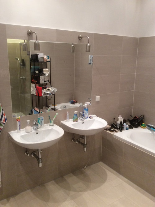 Vorhandene Fliesen im Badezimmer - Badgestaltung