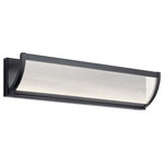 Elan Lighting - Elan Lighting 85050MBK Roone - 24" 25W 1 LED Linear Bath Vanity - Roone fixtures are elegance redefined, and strikinRoone 24" 25W 1 LED  Matte Black Ribbed AUL: Suitable for damp locations Energy Star Qualified: n/a ADA Certified: n/a  *Number of Lights: Lamp: 1-*Wattage:25w LED bulb(s) *Bulb Included:Yes *Bulb Type:LED *Finish Type:Matte Black