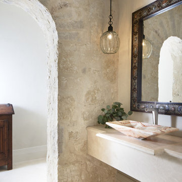Finely plastered walls in a Hill Country home