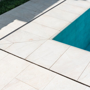 Piazza Cyan & Beige Stone Porcelain Tiles- Cesme,Izmir Villa