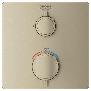 Grohe 24 110 Grohtherm Thermostatic Valve Trim Only - Brushed Nickel