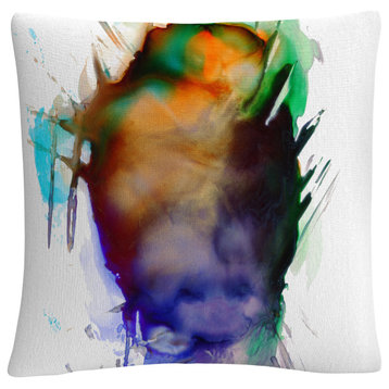 Abstract Number 07 Streaks Splatter By Masters Fine Art Decorative Pillow