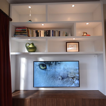 Cosy Walnut Media & Display Unit - Wandsworth, London.