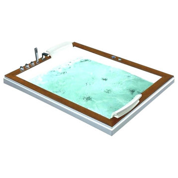 Fontana Conway Minimalist Style Modern Whirlpool Water Massage Bathtub