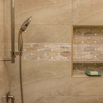 Escondido Master Bathroom Shower with Tiled Niche
