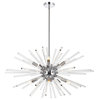 Elegant Lighting 2502D36 Sienna 10 Light 36"W Crystal Sputnik - Chrome