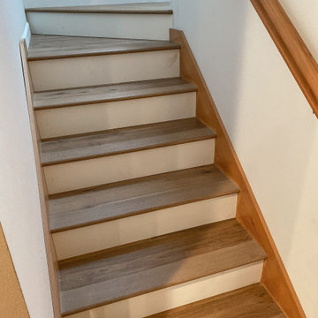 House Remodel - French White Oak Wood Floors and Full Staicase Reconstruction