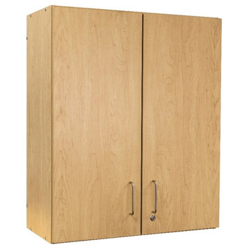 Tot Mate 30" 3-Level Contemporary Wood Composite Wall Cabinet in Maple