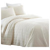 Becky Cameron Premium Ultra Soft Square Pattern Quilted Coverlet Set, Ivory, Twi