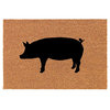 Coir Doormat Pig (24" x 16" Small)