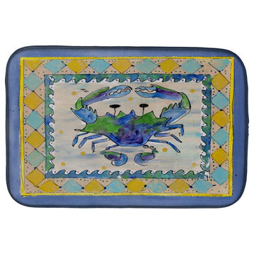 Caroline's Treasures Crab Dish Drying Mat, 14x21, Multicolor