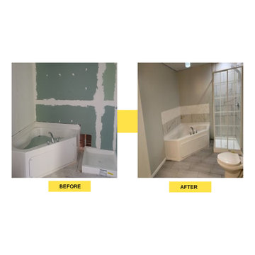 Rehabbed bathroom with new Jacuzzi tub.