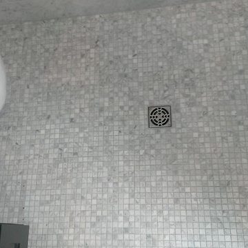 Master Bathroom - 6" x 18" Carrera Marble Showers / Vanity Walls