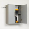 Prepac HangUps 24" Upper Storage Cabinet in Light Grey Laminate