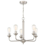 Craftmade Lighting - Craftmade Lighting 53025-BNK Bridgestone - Five Light Chandelier - Inspired by the architectural details of iconic brBridgestone Five Lig Brushed Polished Nic *UL Approved: YES Energy Star Qualified: n/a ADA Certified: n/a  *Number of Lights: Lamp: 5-*Wattage:100w E27 bulb(s) *Bulb Included:No *Bulb Type:E27 *Finish Type:Brushed Polished Nickel