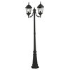 Textured Black Traditional, Historical, Outdoor Post Light