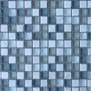 Bliss Iceland Stone and Glass Square Mosaic Tile, Chip Size: 5/8"x5/8", 4" X 6"