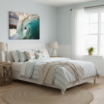 Aqua Embrace Cottage Style Wall Art