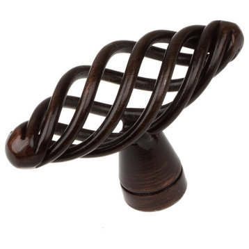 2" Oval Birdcage Knob, Set of 7, Oil Rubbed Bronze