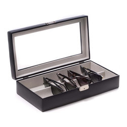 Black Leather 8-Piece Eyeglass Case - Storage Bins And Boxes