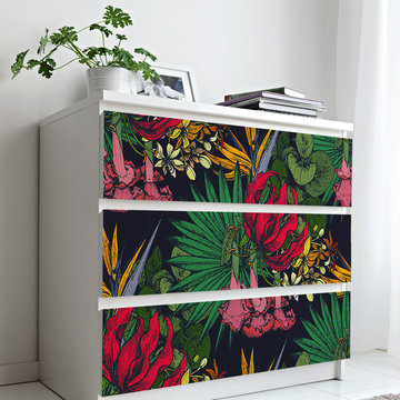 Adhesive Fabric Tropic Furniture Decor
