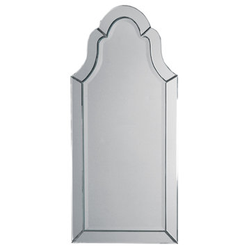 Uttermost 11912 B Hovan 44" X 21" Arched Style Frameless Wall - Beveled glass