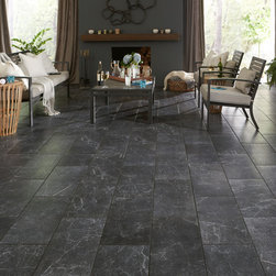 12 in. x 24 in. Galassia Nero Porcelain Tile - Wall And Floor Tile