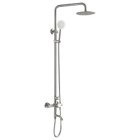 Kenzo Triple Function Outdoor Shower Stainless Steel, Brushed