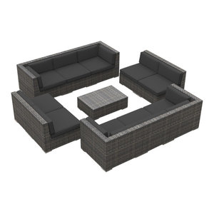 Bermuda Outdoor Patio Furniture Sofa Sectional 11 Piece Set Tropical Outdoor Lounge Sets By Urban Furnishing
