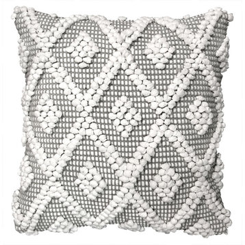 Adelyn Decorative Pillow Cover Gray Single 20x20