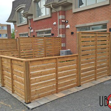 Horizontal Wood Fencing Separations for Townhouses